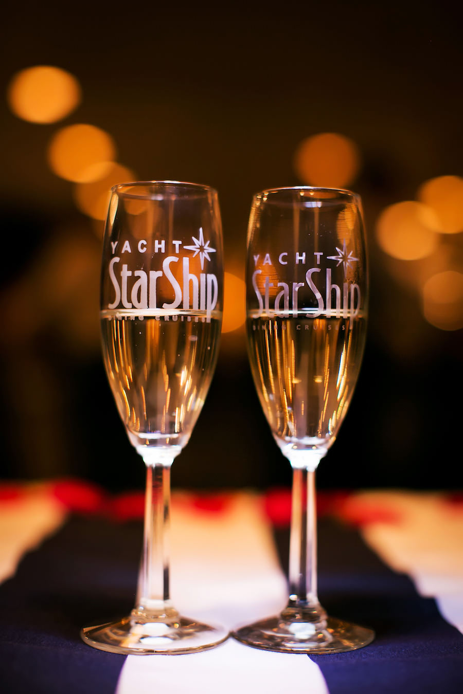 Wedding Champagne Flutes Waterfront Downtown Tampa Wedding Venue Yacht StarShip