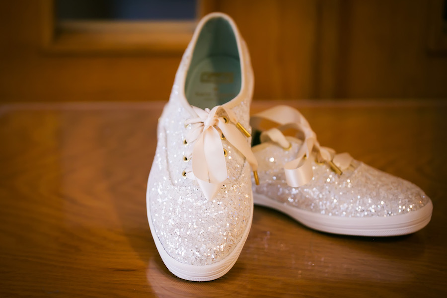Bride Sparkle Glitter Wedding Tennis Shoes