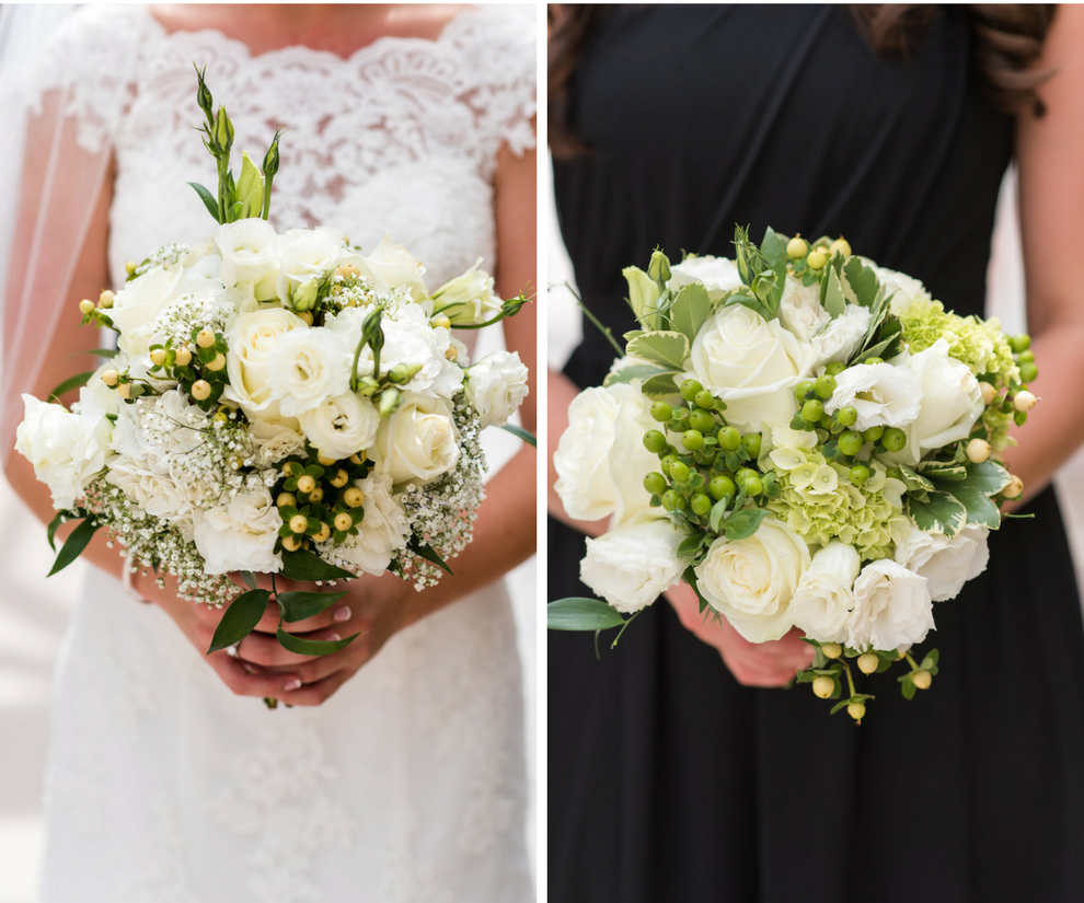 Ivory Bridal Wedding Bouquet with Roses, Baby's Breath and Hypericum Berries | St. Petersburg Wedding Photographer Caroline and Evan Photography