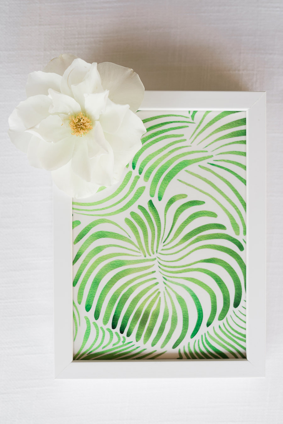 Palm Leaf Inspired Tropical Beach Wedding Print | Minted.com Wedding Invitation Stationery
