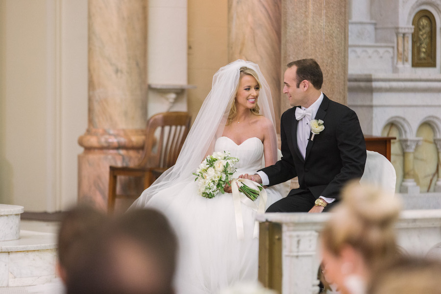 Bride and Groom at Altar at Tampa Catholic Wedding Ceremony