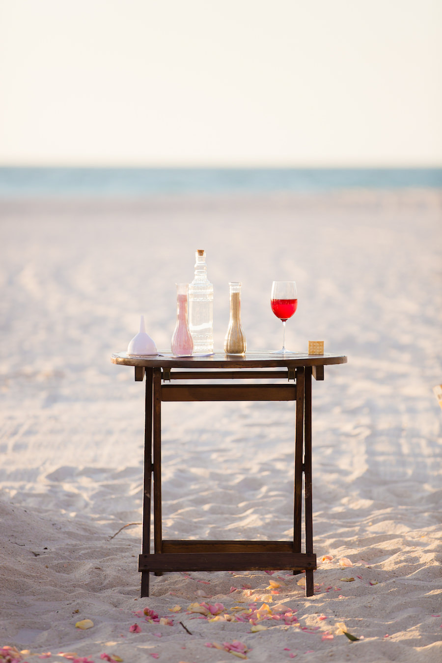 Florida Beach Wedding Sand Ceremony Table Decor