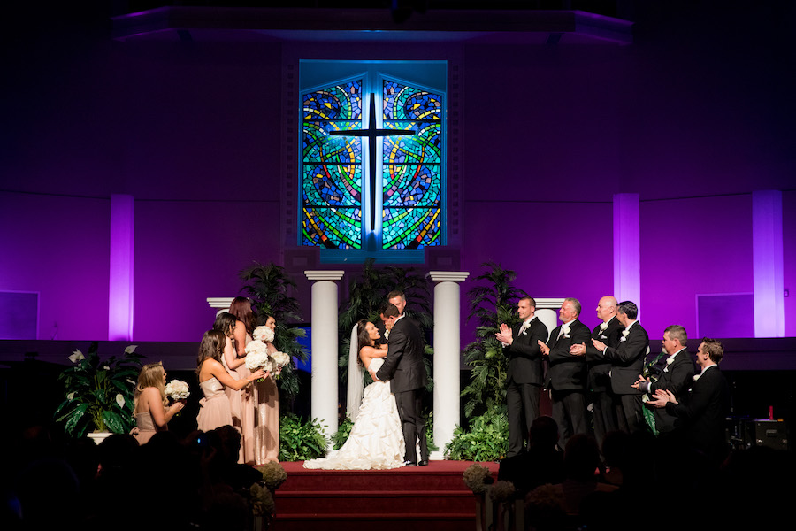 Traditional Church Wedding Ceremony at Tampa Wedding Ceremony Venue First Baptist Church Temple Terrace