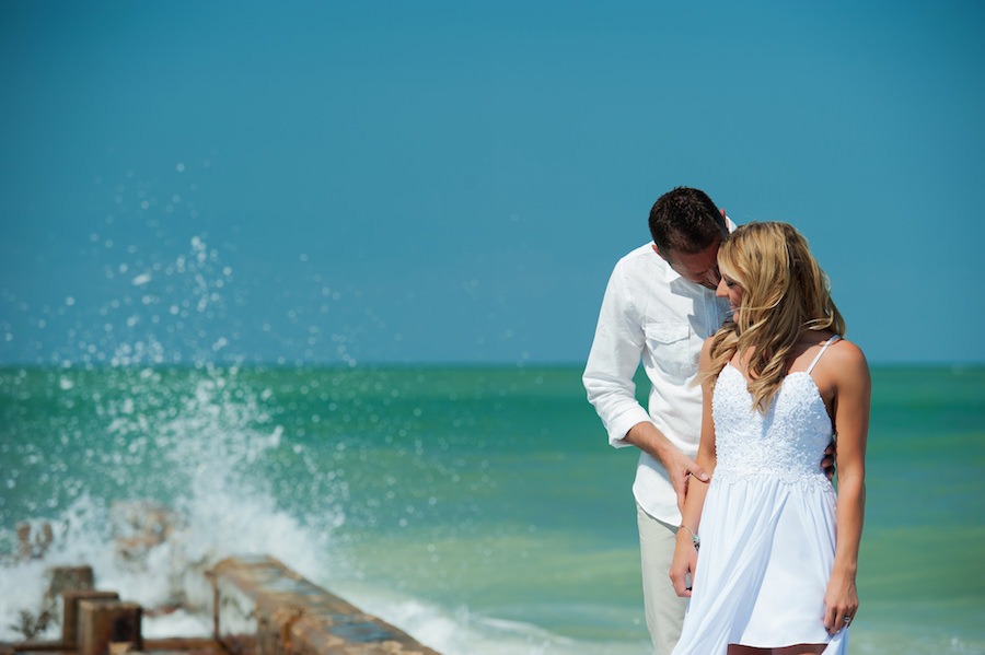 Outdoor Florida Waterfront Engagement Portrait |Tampa Bay Wedding Photographer Alexi Shields Photography