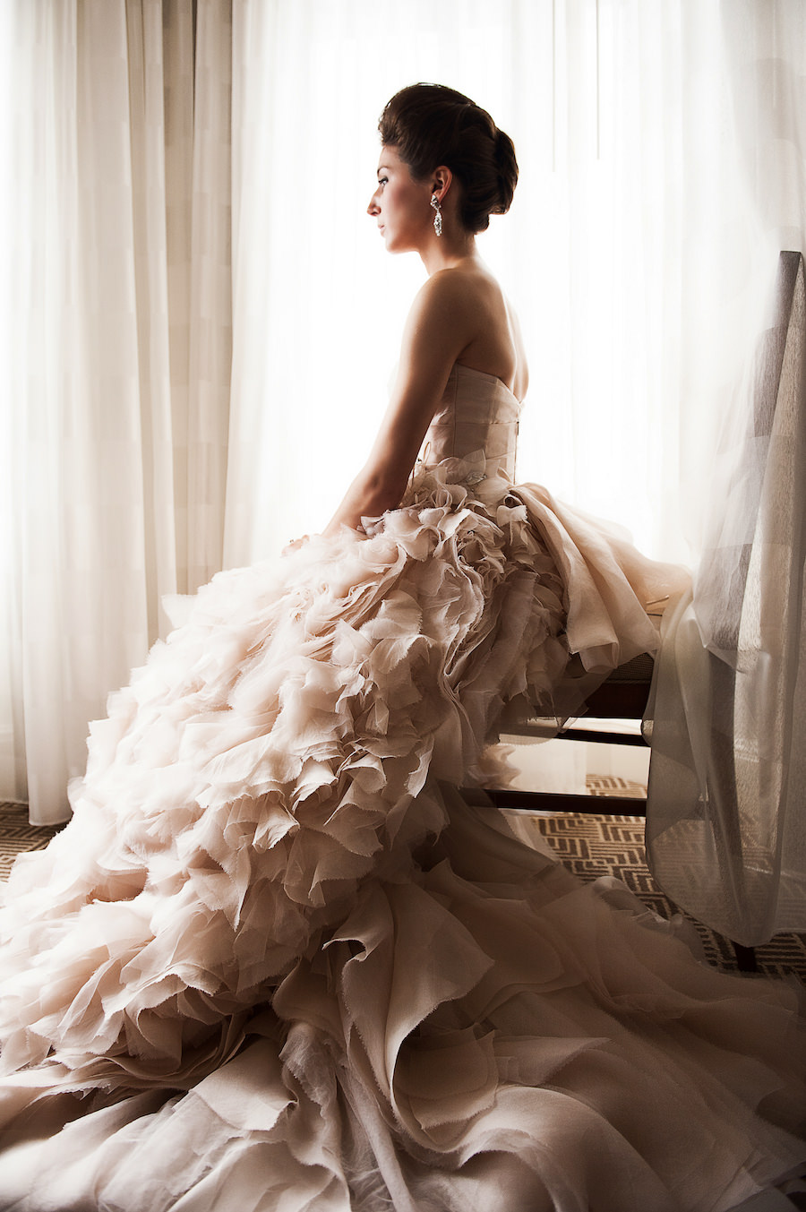 Florida Bride Wedding Portrait in Ball Gown Wedding Dress | Tampa Bay Wedding Photographer Alexi Shields Photography