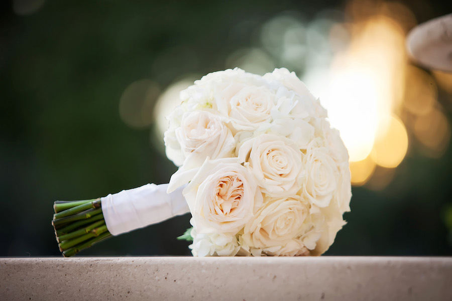 Ivory Roses and Hydrangea Bridal Wedding Bouquet