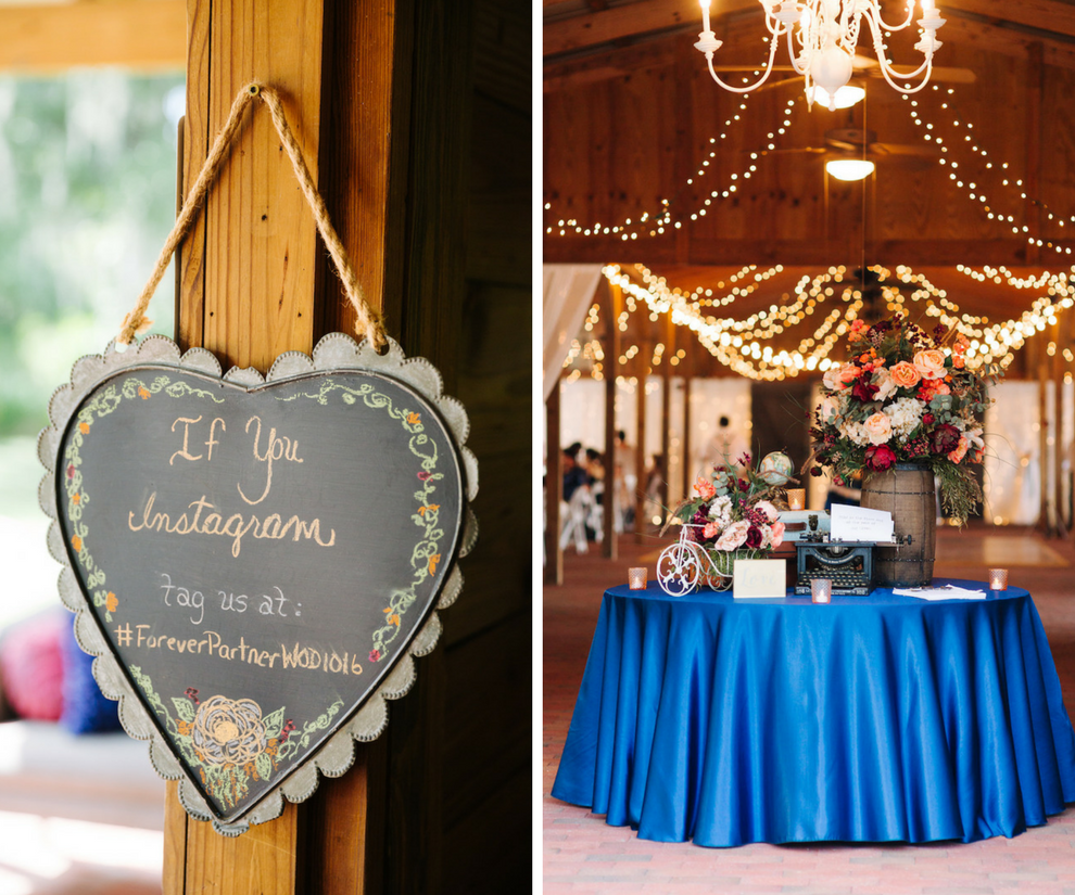 Wedding Instagram Heart Chalkboard Sign