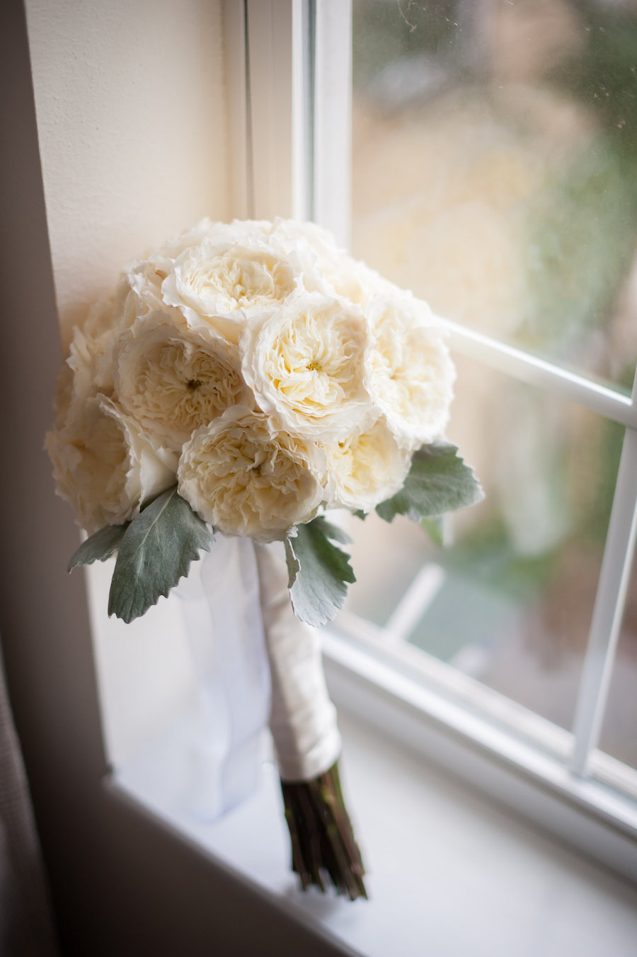 Ivory, Peony Bridal Bouquet at South Tampa Wedding