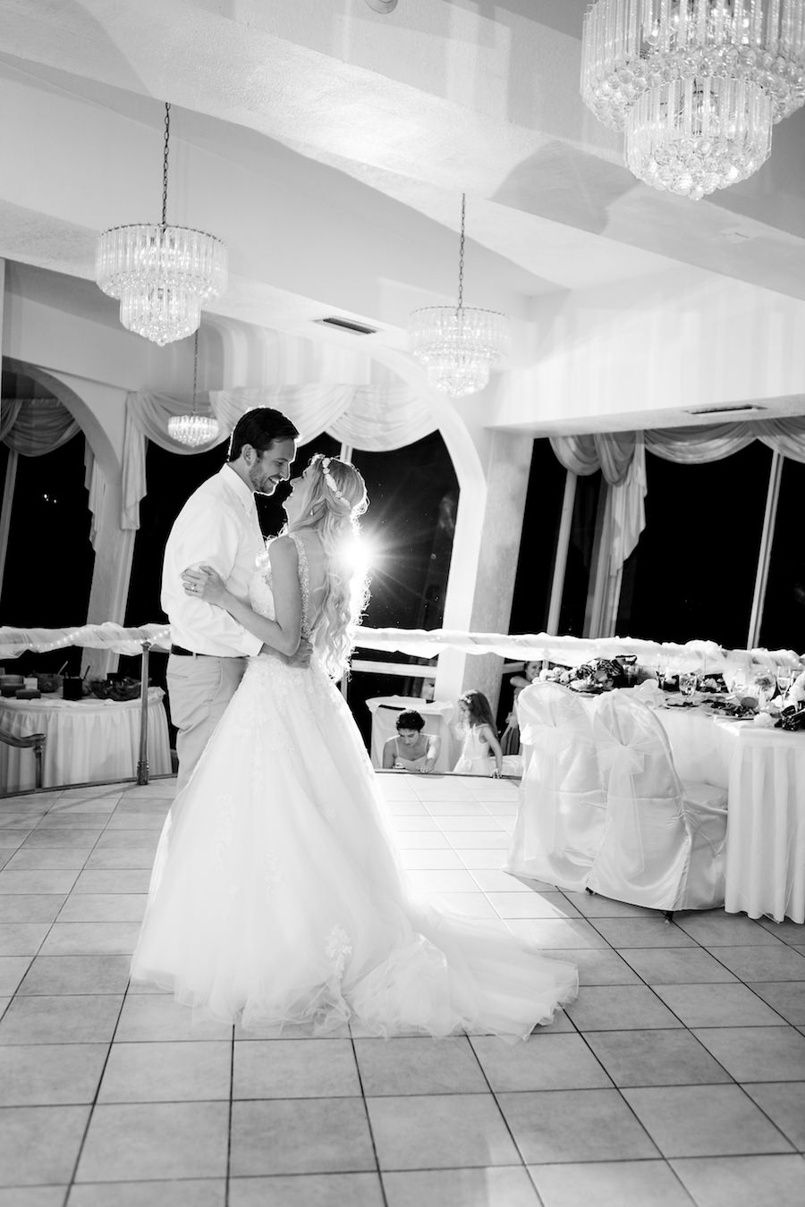 Bride and Groom First Dance on Wedding Day Portrait | Tampa Bay Wedding Photographer Kera Photography
