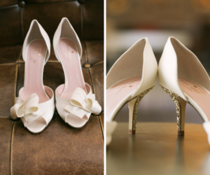 Ivory, Kate Spade Wedding Shoes with Gold Glitter Heels