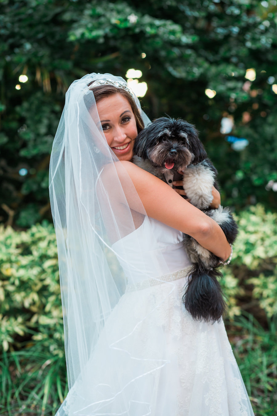 Bride Wedding Portrait with Dog | St. Petersburg Pet Wedding Planner Fairytail Petcare