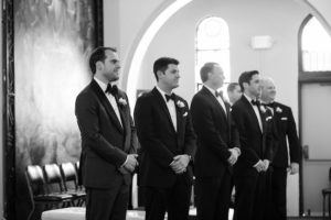 Groom Seeing Bride Walk Down The Aisle at Tampa Wedding Ceremony