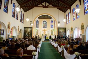 Bride and Groom Exchanging Vows at Tampa Wedding