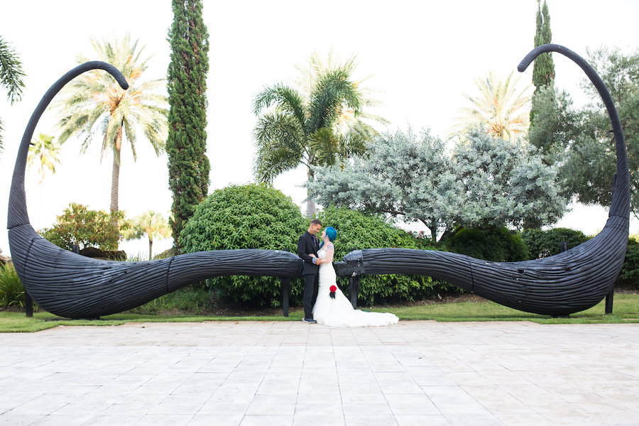 Mustache Inspired Salvador Dali Wedding Portrait | Whimsical Fairytale Wedding Inspiration | Downtown St. Pete Wedding Venue Dali Museum | Wedding Planner UNIQUE Weddings & Events