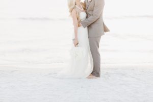 Bride and Groom Gulf of Mexico Florida Wedding Portrait | Tampa Bay Hotel Wedding Venue Hyatt Clearwater Beach Regency