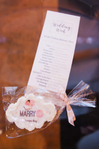 Monogramed Custom Printed Marry Me Tampa Bay Cookie Favor | Tampa Bay Wedding Cake Baker The Artistic Whisk | Marry Me Tampa Bay Wedding Week Bridal Fashion Show