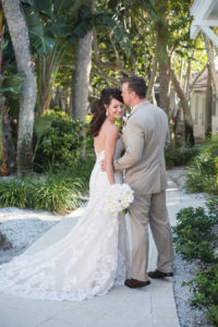 Outdoor Bride and Groom Wedding Portrait | Clearwater Beach Wedding Photographer Marc Edwards Photographs