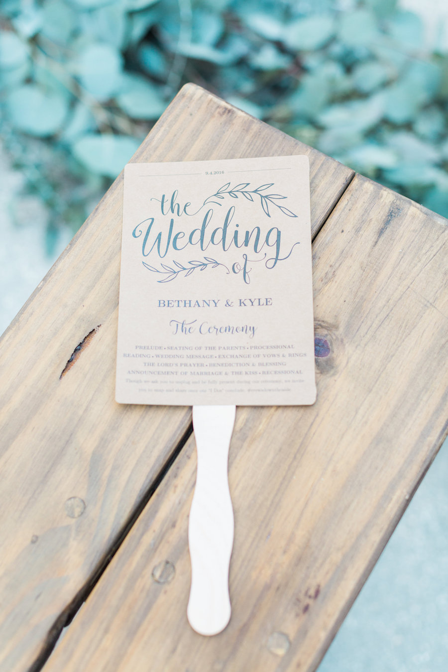Rustic Wedding Day Program Fans | Tampa Wedding Planning by Inspire Weddings and Events