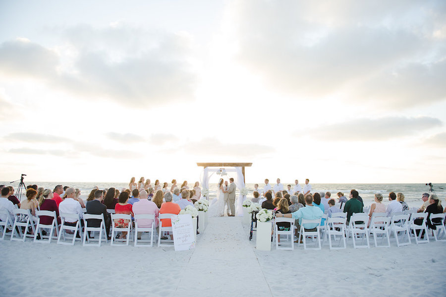 Outdoor Clearwater Beach Wedding Ceremony | Wedding Photographer Marc Edwards Photographs | Planner Kimberly Hensley Events