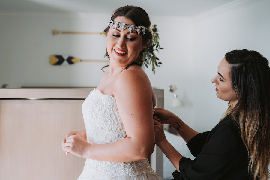 Tampa Bay Getting Ready Bridal Portrait | Tampa Bay Wedding Photographer Grind and Press Photography