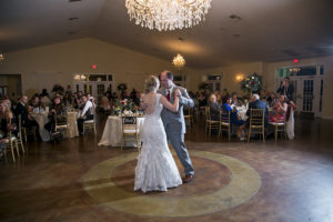 Bride and Groom First Dance Wedding Day Portrait at Dade City Indoor Southern Wedding Reception Venue The Lange Farm