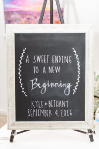 Wedding Dessert Table Chalkboard Sign | Tampa Wedding Planning by Inspire Weddings and Events
