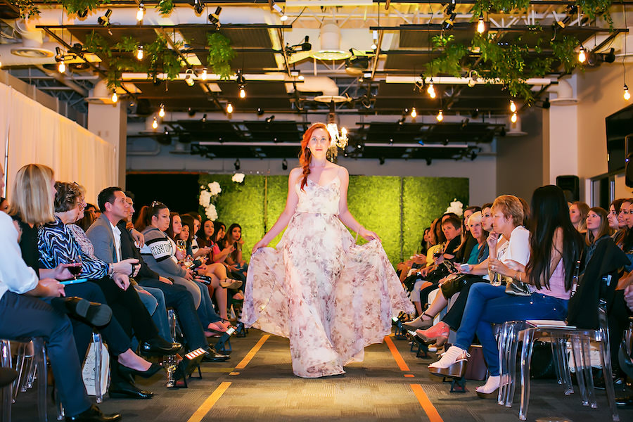 Pastel Floral Jenny Yoo Inesse Bridesmaid Dress | Marry Me Tampa Bay Wedding Week Bridal Fashion Runway Show | Tampa Bay Wedding Photographer Limelight Photography | Wedding Planner Glitz Events | Hair and Makeup Artist Michele Renee The Studio