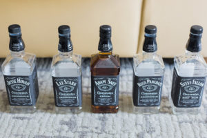 Monogrammed groomsman gift | Makers Mark Inspired Whiskey Liquor bottle groomsman gift ideas