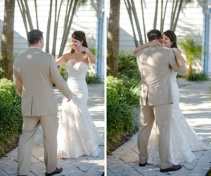 Bride and Groom First Look | Clearwater Beach Wedding Photographer Marc Edwards Photographs