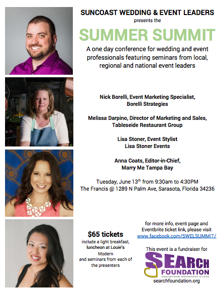 SWEL: Suncoast Wedding and Event Leaders | Summer Summit 2017