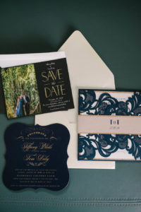 Navy Blue and Gold Wedding Invitation Suite | Tampa Bay Wedding Photographer Jonathan Fanning Studio and Gallery