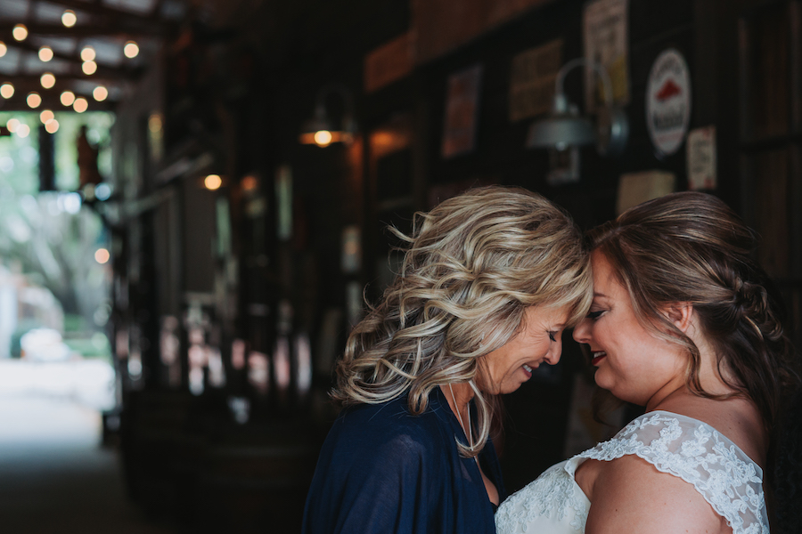 Memorable Tampa Bay Wedding Day Mother Daughter Moments | Mother Daughter Wedding Day Portrait by Tampa Bay Wedding Photographer Grind and Press Photography