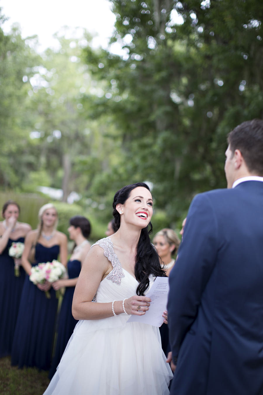 Bride Reading Vows during Wedding Ceremony | Tampa Bay Wedding Photographer Djamel Photography