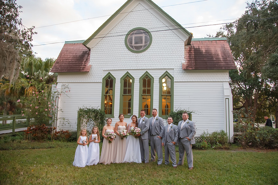 Bridal Party Wedding Portrait at Historic Church Andrew's Memorial Chapel | Clearwater Wedding Photographer Brian C. Idocks Photographics