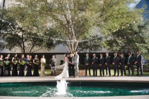 Outdoor Downtown Tampa Wedding Ceremony Portrait | Tampa Bay Wedding Venue The Vault | Wedding Photographer Marc Edwards Photographs
