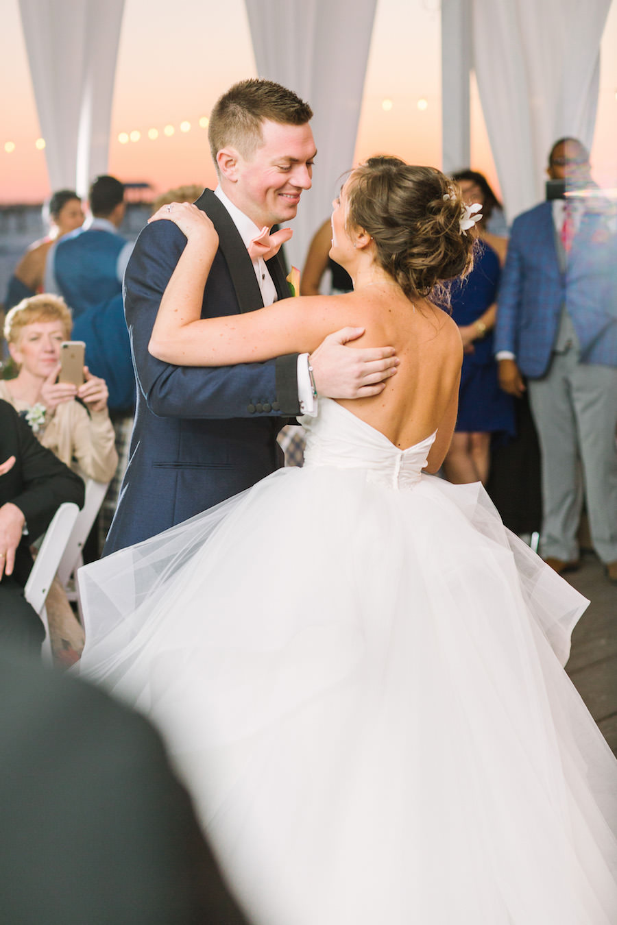 Bride and Groom First Dance Wedding Portrait | Clearwater Hair Stylist Michele Renee The Studio | Tampa Bay Wedding Venue Hilton Clearwater Beach