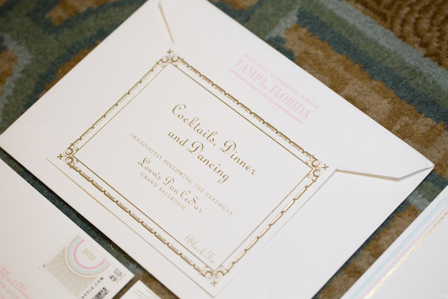 1920s Great Gatsby Themed Wedding Gold Wedding Stationery & Invitations | Tampa Bay Custom Wedding Invities URBANcoast