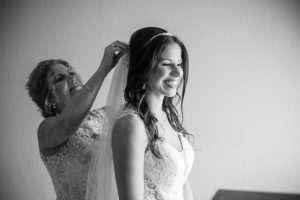 Getting Ready: Mom Helping Bride Put Veil On | Tampa Bay Wedding Photographer Marc Edwards Photographs