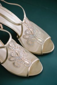 Gold Rhinestone Bridal Wedding Heels