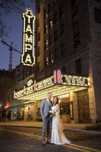 Tampa Theatre Bride and Groom Wedding Portrait | Tampa Bay Wedding Photographer Marc Edwards Photographs