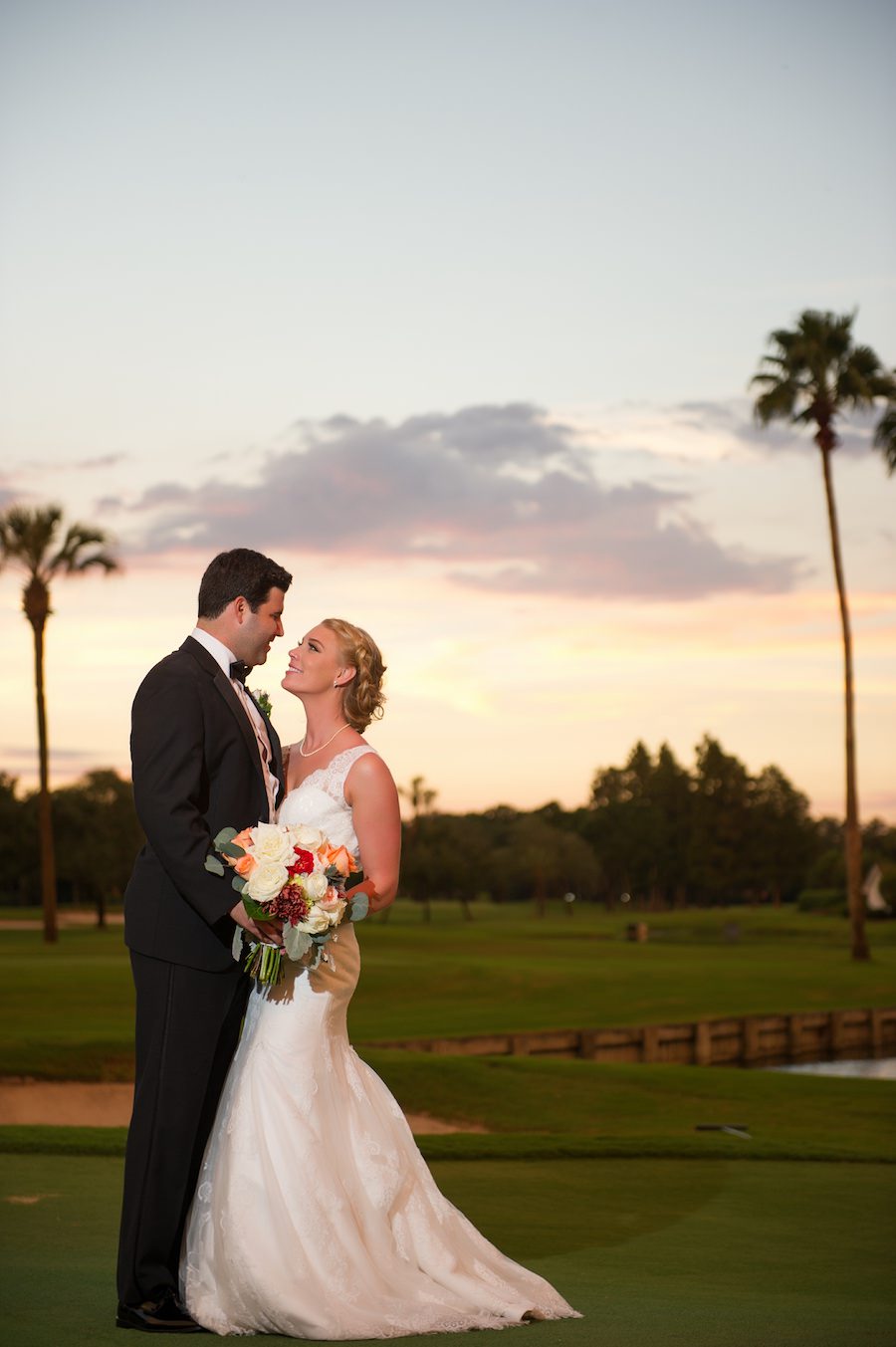 Tampa Bay Bride and Groom Wedding Portrait at Palma Ceia Country Club Wedding Venue | Tampa Bay Wedding Photographer Andi Diamond Photography