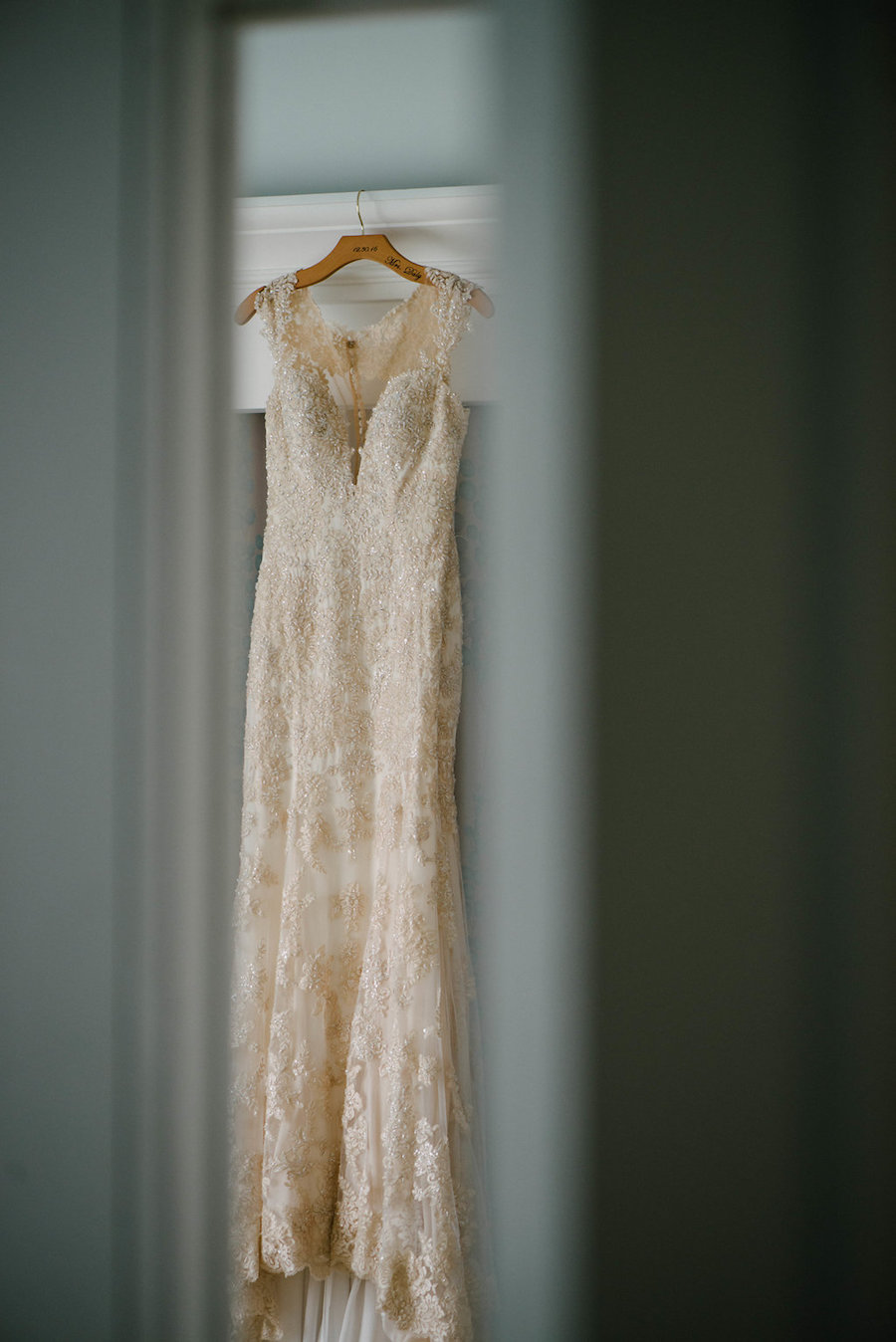 Ivory Lace Beaded Martina Liana Wedding Gown