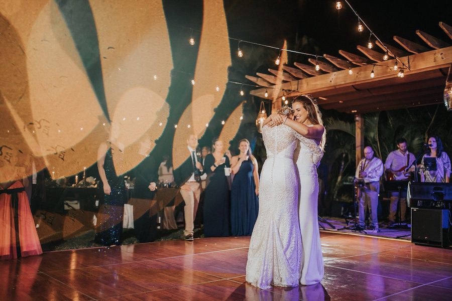 Same Sex Gay Wedding Brides First Dance on Wedding Day Portrait | Tampa Bay Wedding Photographer Rad Red Creative