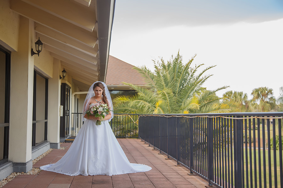 Outdoor Wedding Bridal Portrait | Clearwater Wedding Venue Countryside Country Club | Tampa Bay Wedding Photographer Brian C. Idocks Photographics