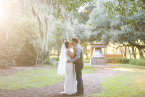 Bride and Groom Natural Light Outdoor Wedding Portrait at Cross Creek Ranch | Tampa Bay Wedding Photographer Carrie Wildes Photography