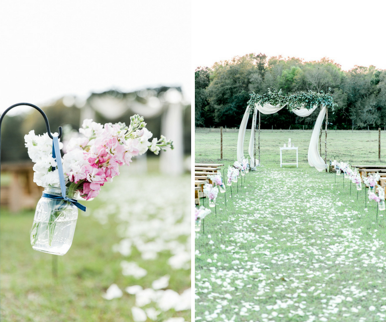 Rustic Elegant Pink Outdoor Tampa Bay Wedding Orange Blossom Barn