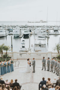Tampa Bay Waterfront Wedding Ceremony at Westshore Yacht Club | South Tampa Wedding Venue Westshore Yacht Club | Tampa Bay Wedding Videographer Bonnie Newman Creative | Tampa Bay Wedding Florist Wonderland Floral Art