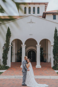 Outdoor Tampa Bay Bride and Groom Wedding Portrait at Westshore Yacht Club | South Tampa Wedding Venue Westshore Yacht Club | Tampa Bay Wedding Videographer Bonnie Newman Creative