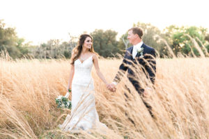 Bride and Groom Wedding Portrait at Outdoor Tampa Bay Wedding Venue | Rustic, Country Wedding Inspiration