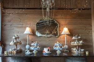 Wedding Dessert Table Ideas with Small Wedding Cake and Sweets by Alessi Bakery